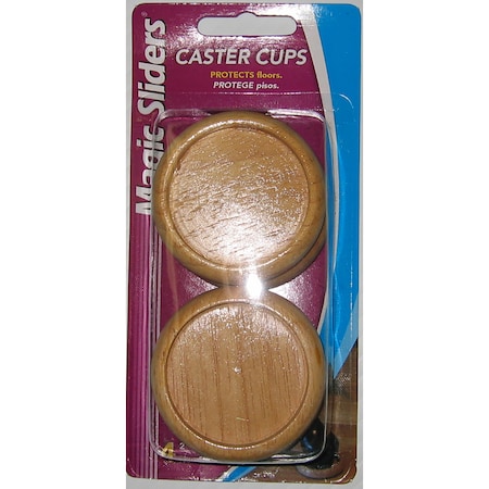 Magic Sliders Magic Sliders Plastic Caster Cup Oak Round 2 in. W X 2 in. L 4 pk 30811